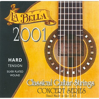 LA BELLA 2001 Hard  струны для классической гитары, нейлон/обмотка серебро, натяжение 39,25 кг