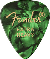FENDER 351 Shape Premium Picks Extra Heavy Green Moto 12 Count набор медиаторов, 12 шт., цвет зеленый
