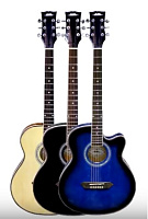 ALINA AW-200T BLS Акустическая гитара (вестерн), высота 40",  тонкий тревел корпус, цвет синий санберст