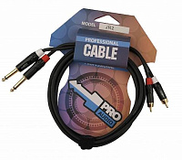 PROAUDIO JR2-1E кабель 2xTS - 2xRCA, длина 1 метр