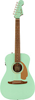 FENDER Malibu Player Surf Green электроакустическая гитара, цвет зеленый