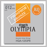 Olympia HQA1253PB Струны для акустической гитары, фосфористая бронза, сильное натяжение, калибр: 12-16-24-32-42-53
