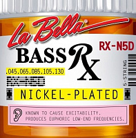LA BELLA RX-N5D Rx Nickel 45-130 2 PACK струны для 5-струнной бас-гитары, 2 упаковки