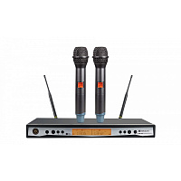 RELACART UR-112DMH 2-канальный приемник UR-112D + два ручных микрофона-передатчика EH60B+EH60W 