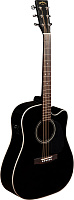 Sigma DMC-1STE-BK электроакустическая гитара, тип корпуса- дредноут, цвет черный