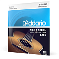 D'ADDARIO EJ35 струны для 12-струнной гитары, посеребренные, сталь, шелк, 11-47