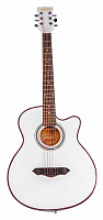 ALINA AW-200T WH Акустическая гитара (вестерн), высота 40", тонкий тревел корпус, цвет белый