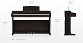 KAWAI KDP120R цифровое пианино, механика Responsive Hammer Compact II, интерфейсы подключения Bluetooth, цвет палисандр