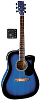 VGS D10 CE Dreadnought Cutaway Blueburst электроакустическая гитара, цвет синий бёрст