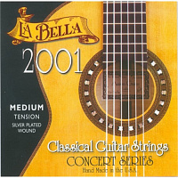 LA BELLA 2001 Medium  струны для классической гитары - нейлон/обмотка серебро/сум. натяж. 35,6 кг