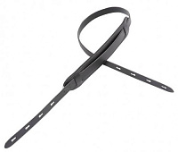 LEVY'S PM22-BLK  черный тонкий кожаный ремень с наплечником, 2,5 см ширина ремня, 5 см. ширина наплечника Длина регулируется от 120 см (48") до 145 см (58")