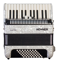 HOHNER Bravo II 48 (A4051/A1651) white - аккордеон для малышей, 48 басов, 2-х голосный, в правой клавиатуре 26 клавиш, 2 регистра, в левой клавиатуре 48 басов, цвет белый