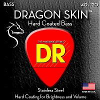 DR DSB5-40 струны для 5-струнной бас-гитары, калибр 40-120, серия DRAGON SKIN™, обмотка нержавеющая сталь, покрытие есть