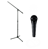 SHURE PGA58BTS кардиоидный вокальный микрофон c выключателем, с кабелем XLR -XLR+ стойка-журавль