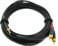 Cordial CFY 6 WCC кабель Y-адаптер  джек стерео 3,5 мм/2xRCA, 6,0 м, черный