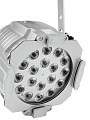 EUROLITE LED ML-56 QCL RGBW/RGBA 18x8W Светодиодный прожектор, угол раскрытия луча 20 гр, синтез цвета RGBW/A, управление DMX512, 18 светодиодов x 8W. Цвет корпуса - серебристый.