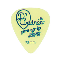 D'Andrea RPGB351 .73MD  Медиатор гитарный, материал делрин, толщина 0.73 мм, жёсткость средняя, серия Pro Grip Brites, форма стандартная, упаковка 72 шт.
