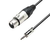 Adam Hall K5 MYF 0300  микрофонный кабель, XLR(F) - 3.5 Jack stereo, Neutrik, длина 3 метра