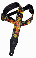 LEVY'S MPJH2-002  ремень для электрогитары с цветным рисунком и подписью Джими Хендриксa, 5 см