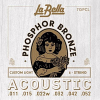 LA BELLA 7GPCL Струны для акустической гитары, 11-52