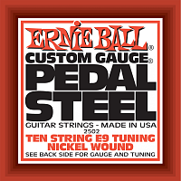 Ernie Ball 2502 струны для электрогитары, набор из 10-ти штук, Nickel Wound 10-String E9 Pedal Guitar E9th