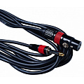STANDS & CABLES MC-084XJ-5 Микрофонный кабель, длина 5 метров, разъемы XLR "мама"  Jack 6.3 мм моно, цвет черный
