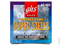 GHS M5200 Струны для бас-гитары, 45-65-85-105, никелированная сталь, Contact Core Super steels