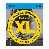 D'ADDARIO EXL125 струны для электрогитары, Super Light/Regular, никель, 9-46