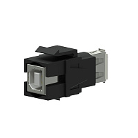 Procab VCK620/B Вставка-переходник Keystone USB 2.0 тип A (розетка) – USB 2.0 тип B (розетка), цвет черный