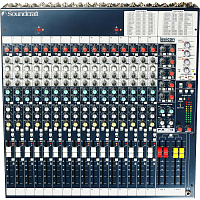 Soundcraft FX16ii микшер 16 моно, 3 Aux, 2 подгруппы, директ-выходы. Встроенный процессор эффектов Lexicon, Tap tempo, 32 пресета