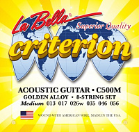 LA BELLA C500M  струны для акустической гитары - Medium, бронза (013-017-026-035-046-056)