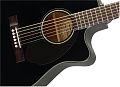 FENDER CC-60SCE BLK WN электроакустическая гитара, топ массив ели, накладка орех, цвет черный