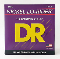 DR NMH5-45 струны для 5-струнной бас-гитары, калибр 45-125, серия NICKEL LO-RIDER™, обмотка никелированная сталь, покрытия нет