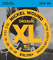 D'ADDARIO EXL110+ струны для электрогитары, Reg, Light+, никель, 10,5-48