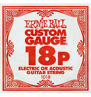 ERNIE BALL 1018 Plain Steel .018  Струна одиночная для акустической и электрогитары Эрни Болл