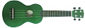 WIKI UK10G/GR  гитара укулеле сопрано, клен, цвет - зеленый глянец, чехол в комплекте