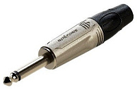 ROXTONE RJ2P-NN Разъем Jack 1/4" моно с резиновым держателем под кабель, размеры 93x16,4 мм, цвет серебро
