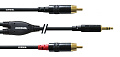 Cordial CFY 1.5 WCC кабель джек стерео 3.5 мм - 2 RCA, длина 1.5 метра