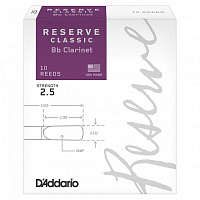 RICO DCT1025 Reserve Classic трости трости для кларнета Bb №2.5