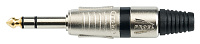 Proel S3CPROBK Разъем стереоджек 6.3 мм, под кабель диаметром 7.5мм,.корпус алюминий, цвет никель, черное кольцо-маркер