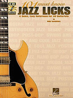 HLE00695433 - 101 MUST KNOW JAZZ LICKS TAB BOOK/CD