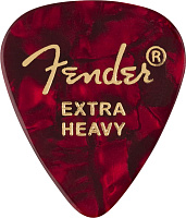 FENDER 351 Shape Premium Picks Extra Heavy Red Moto 12 Count набор медиаторов, 12 шт., цвет красный