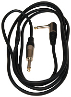 Rockcable RCL30253 D7  Инструментальный кабель, джек 6,,3 мм прямой-джек 6,3 мм угловой, 3 метра.
