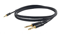 Proel CHLP170LU3  инструментальный кабель, 2xJack 6.3 мм - 3.5 мм Jack стерео, длина  3 метра