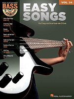 HL00701480 - Bass Play-Along Volume 34: Easy Songs - книга: Играй на бас-гитаре один: Песни для начинающих, 48 страниц, язык - английский