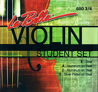 LA BELLA 680 (3/4)  струны для скрипки размером 3/4, металл, E-631,A-632,D-633,G-634