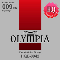 Olympia HQE0942 струны для электрогитары, Nickel Wound HQ, калибр: 9-11-16-24w-32-42