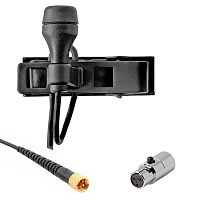 AKG LC617MD black конденсаторный петличный микрофон, цвет черный, в комплекте переходник с MicroDot на 3-pin mini-XLR (AKG L-разъём)