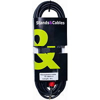 STANDS & CABLES MC-085XJ-5 кабель микрофонный, XLR "папа" - Jack 6.3 мм моно, черный, длина 5 метров