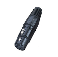 ECO RX004F Black Разъем XLR кабельный мама, цвет черный